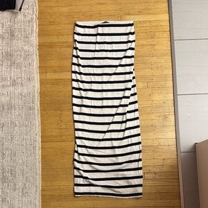 Dynamite Black and White Striped Maxi Skirt